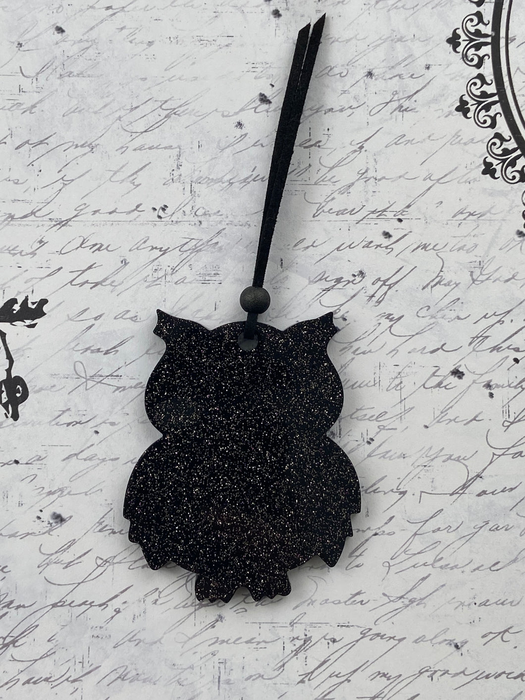 Bookmark Owl Blackglitter